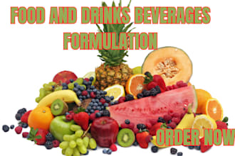 formulate energy drinks, food products, beverage, juices, supplement and recipes