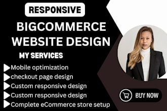 build responsive bigcommerce website shopify store wix ecwid website design