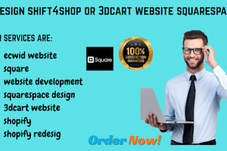 design shift4shop or 3dcart website squarespace develop online shopping cart