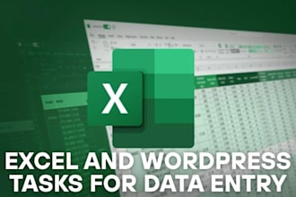 and can do excel and wordpress tasks for data entry