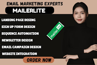 design landing page email campaign and automation newsletter using mailerlite