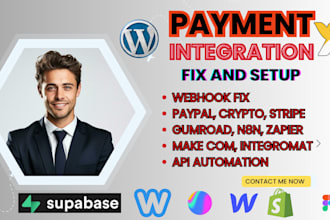 setup webhook fix wix payment gateway integration make com paypal bubble gumroad