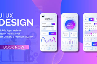 do modern uxui design, mobile app and website UI UX