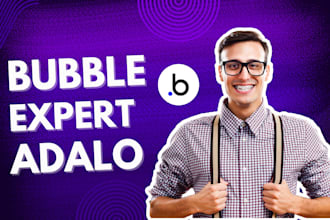 build bubble website, saas, cms, mvp, llm, figma to bubble io, adalo passion io