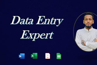 do data entry, web research, copy paste and data collection