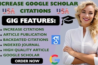 increase google scholar citations, publish journals articles for eb1a niw cases