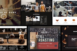 design a branded coffee shopify store coffee website shopify coffee cafe website