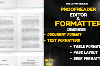 professionally proofread edit and format your text document table page layout
