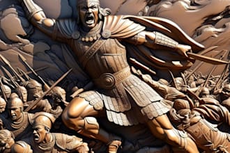 create 3d bas relief 3d wall art 3d medallion 3dimage engraving 3d coin model