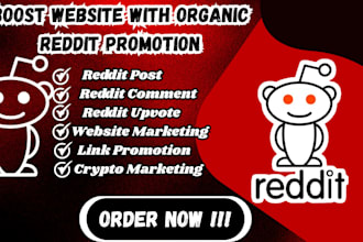 do organic reddit marketing for app game music business sass website promotion