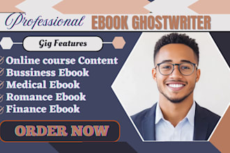 do romance book, medical ebook, nonfiction ghostwriter, book writer, ppt design