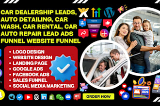 car dealership leads auto detailing, rental, towing roadside assistance website