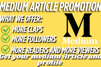 do viral massive mediums promotion, medium article promotion, medium,