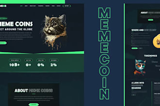 build a meme coin website, token website, and a crypto meme coin platform