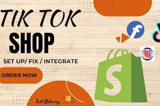 fix tiktok shop setup and manage tiktok shop for dropshipping marketing