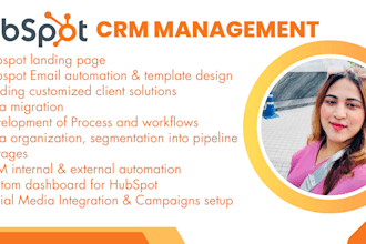 set up hubspot CRM for your business, and integrate CRM