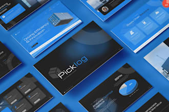 do powerpoint presentation, investors pitch deck with goggle slide