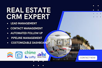 setup and manage real estate crm, idx website, follow up boss lofty chime kvcore