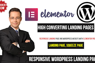 design a high converting wordpress landing page with elementor