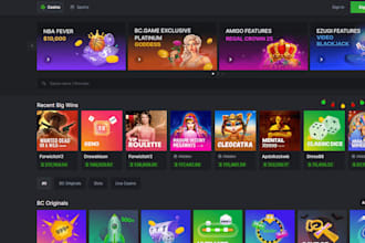 build a clone of bc game, crash game, dice, slot, casi game, ludo, crypto game