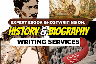 ghostwrite research history, biography, memoir, autobiography, american history