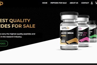 design nutraceutical website peptides website sarms nootropic supplement store