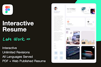 interactive resume CV portfolio PDF hyperlink