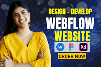 design or develop webflow website, figma to webflow, webflow expert