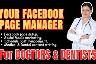 professional facebook page manager for doctors and dentists