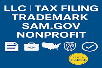 register your llc get ein file tax filling 1120 5472 register sam gov non profit