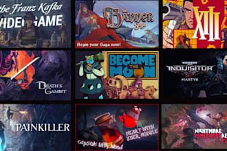 do game banner steam capsule game ui game poster game art logo steam graphics