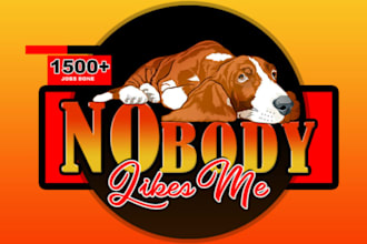 do creative animal mascot, cartoon logo and illustration