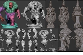 sculpt 3d tabletop miniature, 3d monster model, 3d medieval model, 3d printing