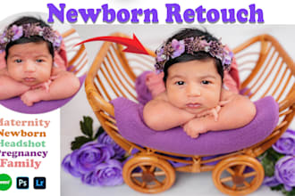 retouch newborn,maternity,and pregnancy photos in photoshop
