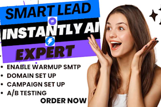setup instantly ai smartlead bulk email warm up for cold email outreach campaign