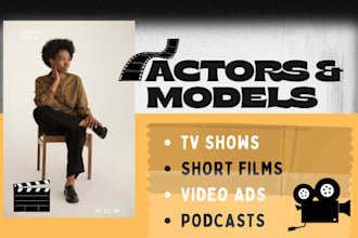 find influencer, recruit models, actors, for tv show, podcast, ad video