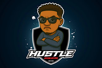 do hip hop graffiti style face logo with ai