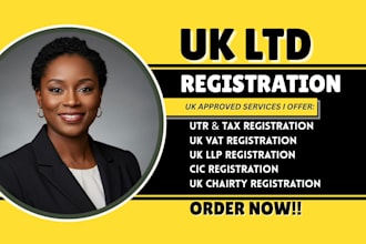 do uk ltd company registration, uk charity, llp, uk vat for non UK resident
