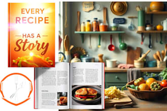 write cook book recipe, proofread, format ,edit,  and create illustration