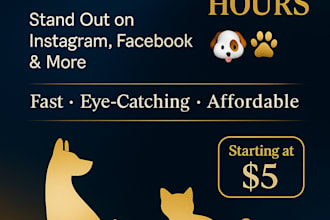 design fast premium social media ads for pet businesses
