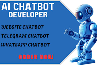 build website ai chatbot, integrate ai chatbot with whatapp telegram ai chatbot