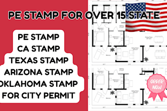 draw and stamp your USA city permit architectural drawings
