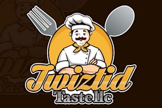 do ice cream candy sweets restaurant pizza bbq food and bakery logo design
