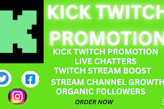grow your kick twitch channel with targeted promotion live viewers kick chatters