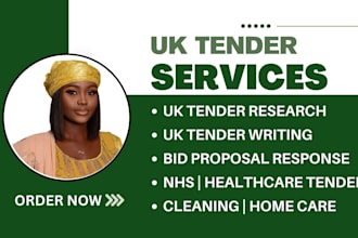 write uk health care tender, nhs tender, cleaning tender, rfp cqc registration