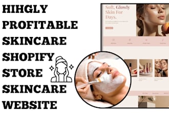 design skincare shopify store skincare website