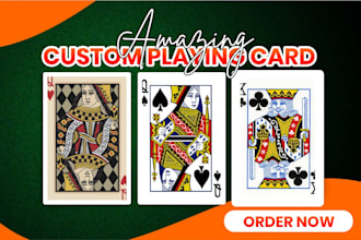 design custom playing card, poker card for card game