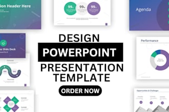 professional startup pitch deck design, google slides or business presentation