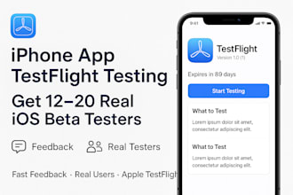 provide 12 to 20 real iphone app testers for testflight closed beta testing
