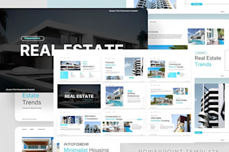 design real estate pitch deck, investors pitch deck and powerpoint design